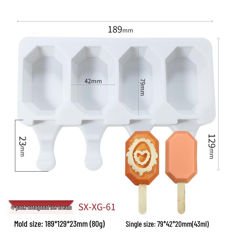Силиконовая форма для мороженого Sanxin для домашнего детского эскимо, рождественских пирогов и шоколадных фруктов