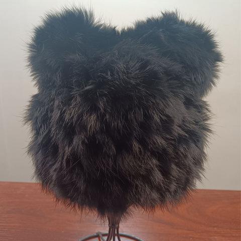 Cute cat ears real rabbit fur hat thickened thermal hat fashionable versatile fur straw hat women's autumn and winter versatile tide