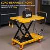 Lift Table Cart Manual Single Scissor Lift Non-Slip Hydraulic Lift Trolley with Lifting Table for Material Unloading Handling