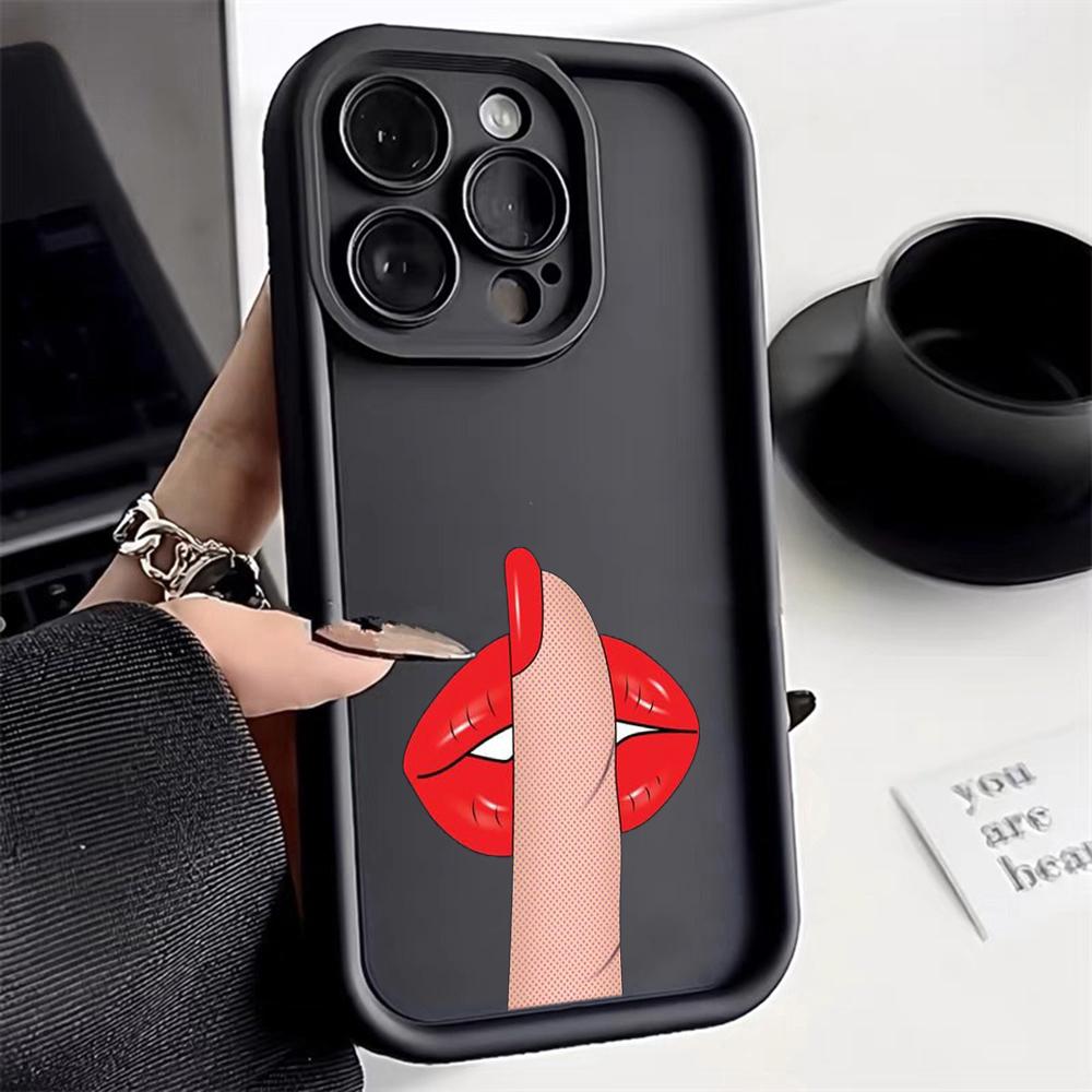 Ae87 Lips Kiss Digital Art Защитные чехлы для телефонов для iPhone 13 14 15 Pro Max XR infinix Hot 40i 30i Tecno Camon 30 20 Pro Angel Eyes Задняя крышка из ТПУ