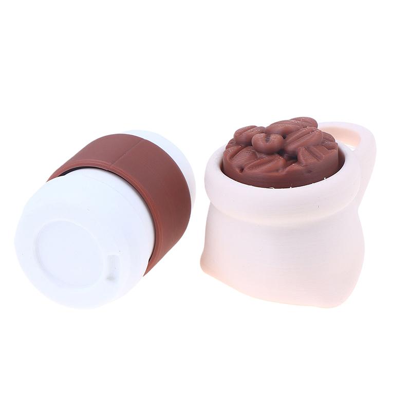 3D-печатные кофейные зерна Кофейная кружка Игрушки для снятия стресса Украшение для рабочего стола Милые и забавные Расслабляющая игрушка Нажимной орнамент Кликер