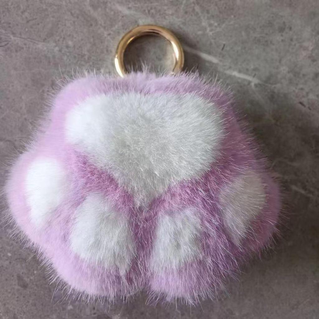 Cat Claw Plush Pendant Keychain - Cute Doll Design for Bags or Cars CLE