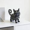 Загадочная статуэтка черной кошки Маленькая фигурка кошки из смолы Декоративная готическая скульптура животного для дома, офисного стола, винного шкафа, полки