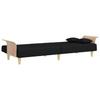 Black Fabric Sleeper Sofa with Armrests