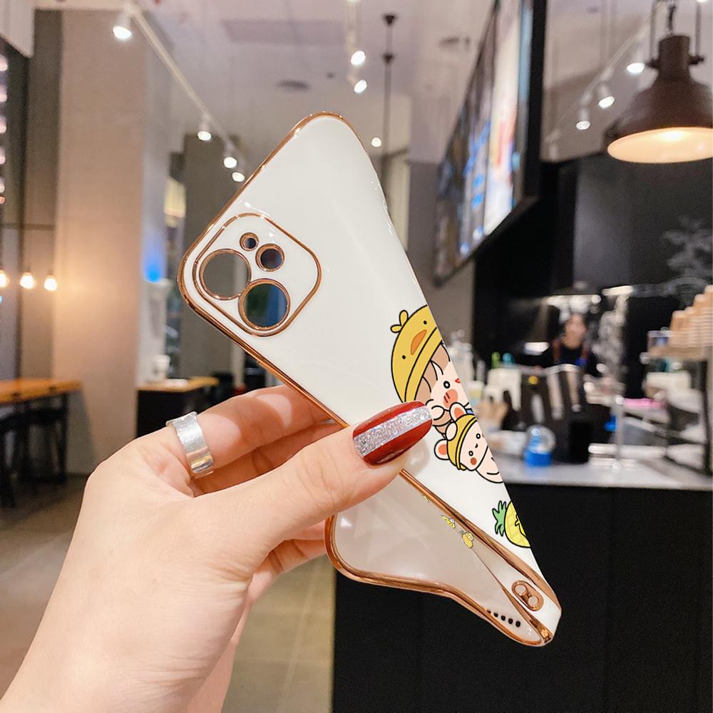 Красочные печатные узоры с квадратным краем корпуса с покрытием корпуса телефона Роскошное покрытие Мягкий чехол для телефона для iPhone Motorola Moto OnePlus Samsung