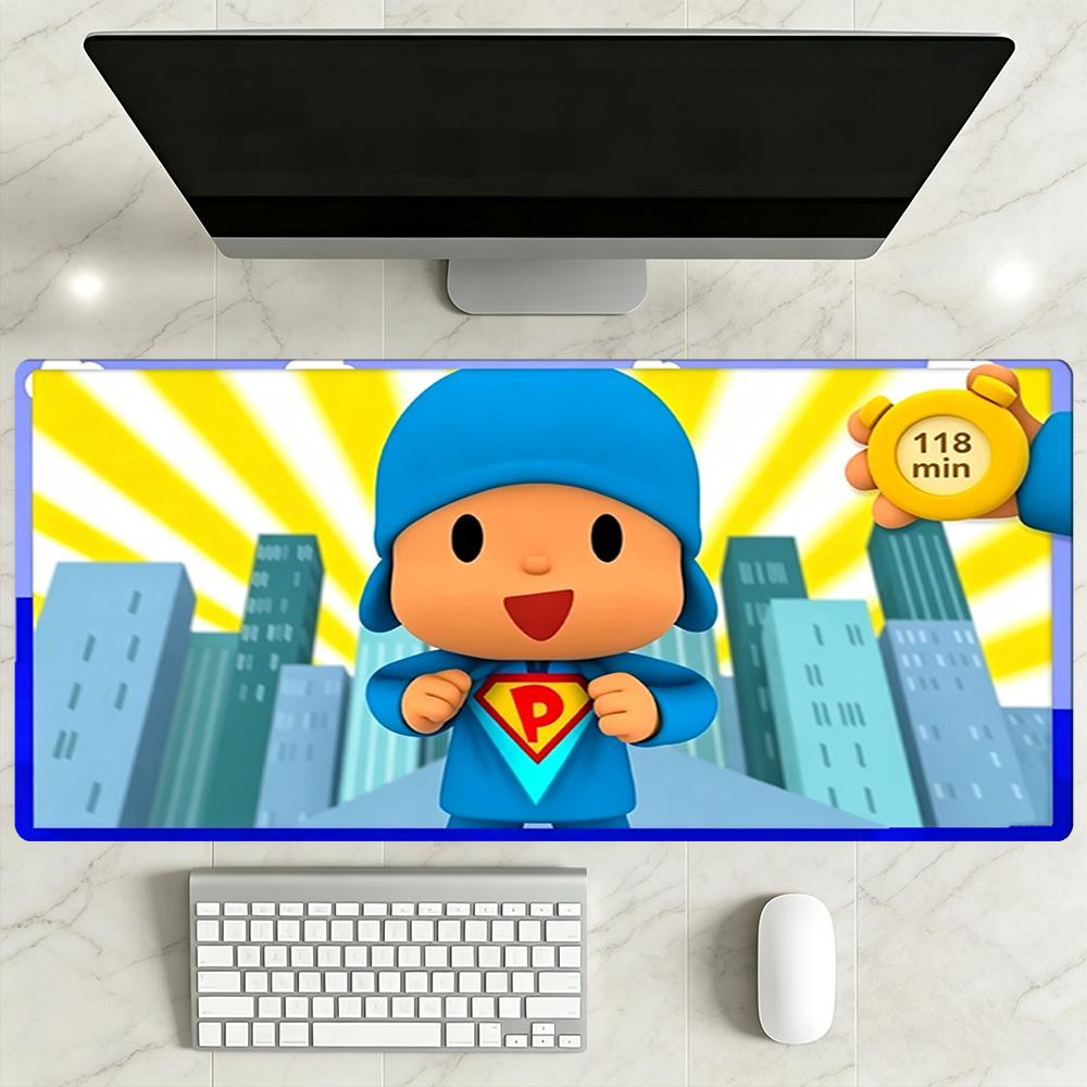 Pocoyo Gaming Mouse Pad Keyboard Pad HD Print Desk Pad Non-Slip Rubber Base Office and Gaming Desk Decoration