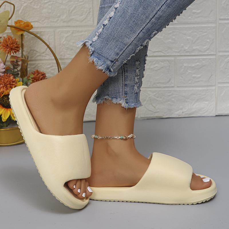 2024 легкие тапочки на платформе женские супер мягкие нескользящие пляжные шлепанцы женские удобные парные домашние тапочки для душа