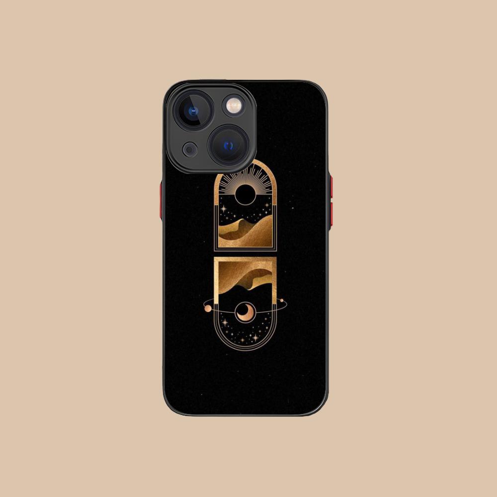 Чехол для мобильного телефона 'Солнце Луна' для iPhone 17 16 15 14 13 12 11 X XR XS 8 7 Air Pro Max Plus Mini Цветной Силиконовый Чехол Роскошный