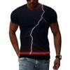 Summer New 3D Cool Lightning Men T-shirts Fashion Printed Natural Landscape Graphic T Shirt Personality Hip Hop Harajuku Tee Top
