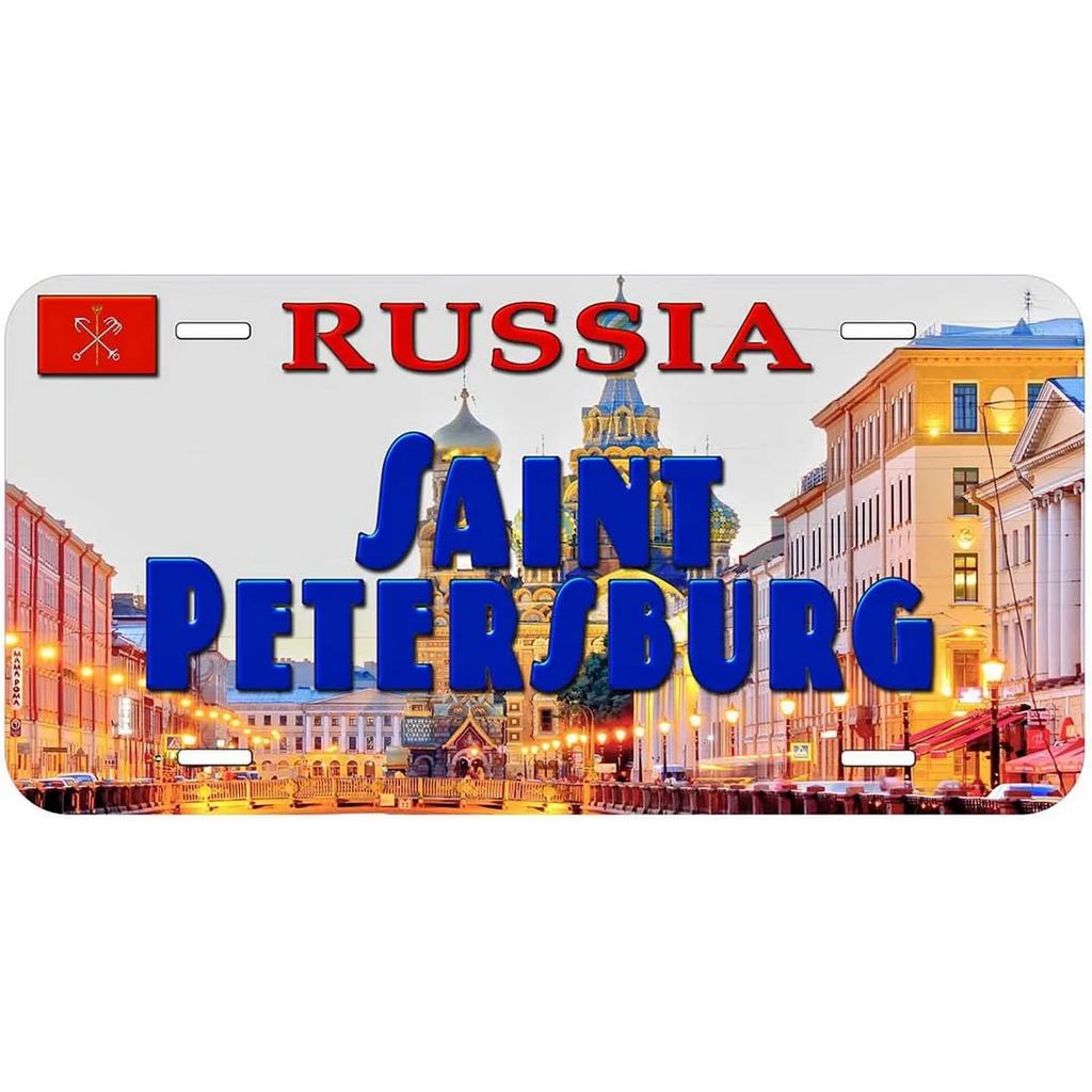 Vintage License Plates Decoration Signs Vintage Dubai Munich Madrid Moscow City Tags Metal Automotive Signs For Car Front