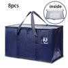 4/8/10 упаковок очень больших сумок для переезда с ручками для переноски на молнии, прочные сумки для хранения, коробки для переезда для экономии места