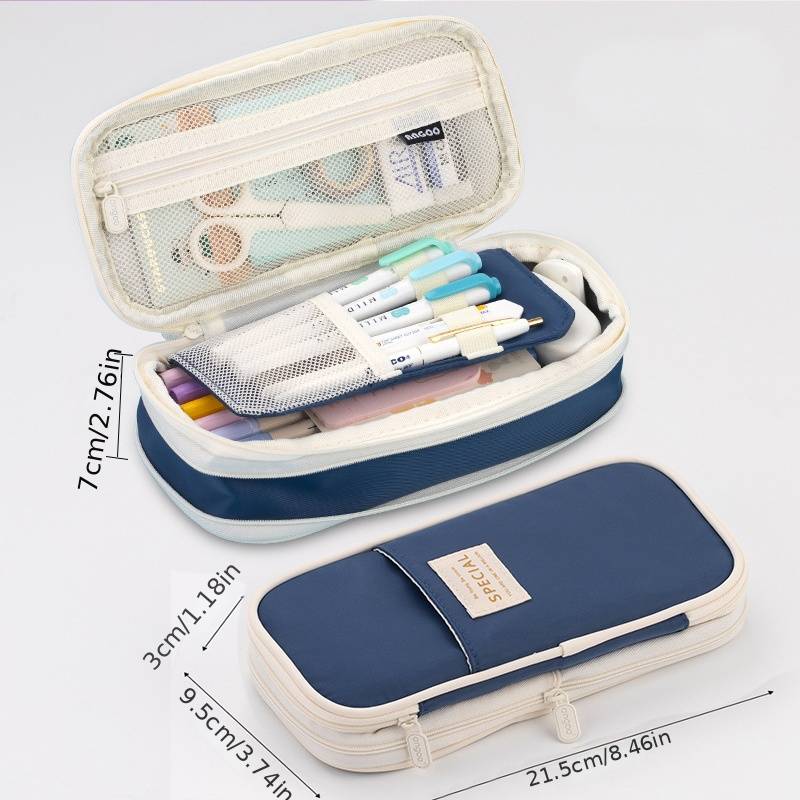 Расширяемый пенал с отделениями, 1 шт., большая вместительная сумка-карандаш, школьный органайзер для канцелярских принадлежностей