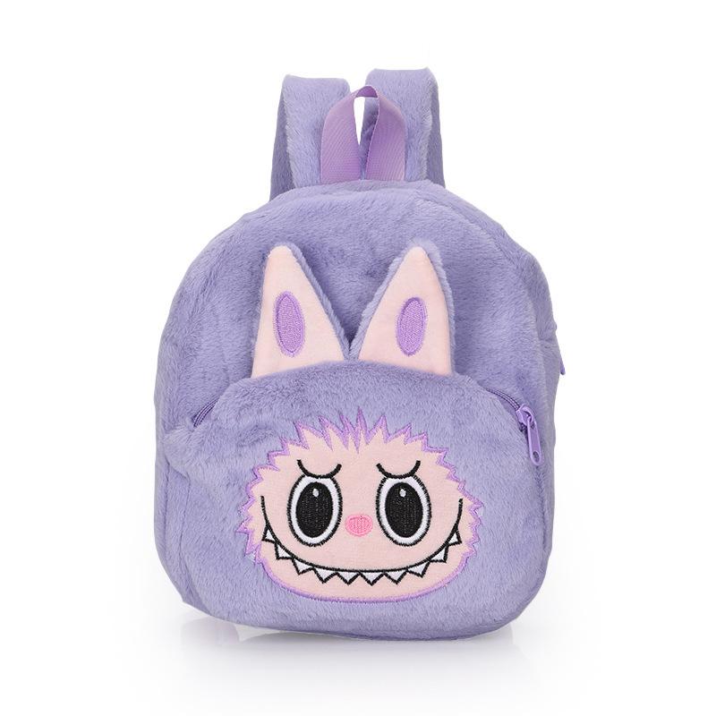 New Children's Backpack Manufacturers Wholesale Large Capacity Fluffy Backpack Rabub Plush Toys