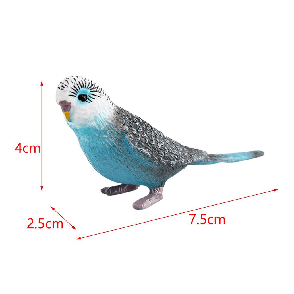 Simulation Parrot Figurine Bird Animal Sculpture for Micro Landscape DIY Landscaping Bath Toys Party Favors Cake Toppers