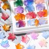 10Pcs/lot 20x20mm Gradient Color Maple Leaf Glass Bead Jewellery Making Beads for Bracelets Necklace DIY Craft Supplies