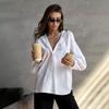 Women Spring Autumn Temperament Solid Suit Collar Long Sleeve Shirt Blouses