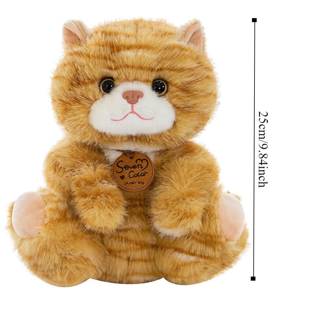 Stuffed Doll Simulation Cat Plush Toys Fluffy Animal Cartoon Kitty Dolls Car Decor