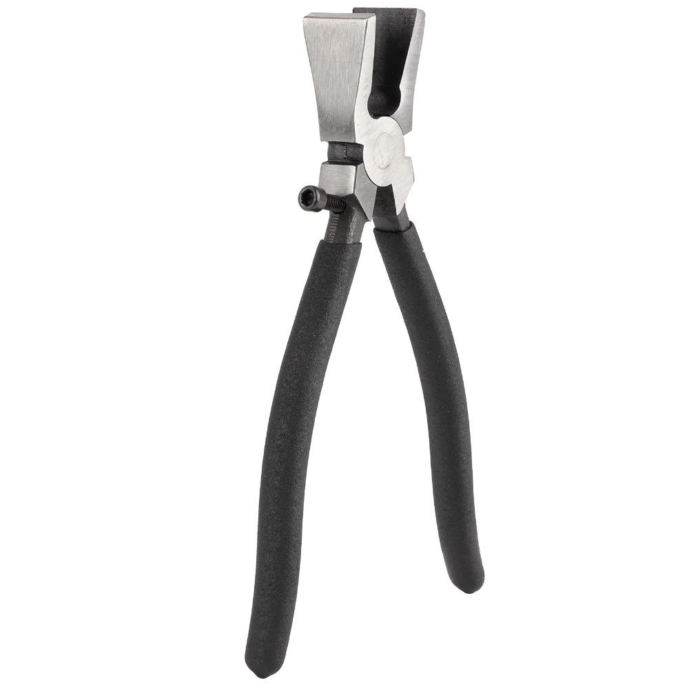 Black Glass Pliers Rubber Tips Flat Nose Pliers Glass Breaking Tool Stained Glass and Mosaics Work