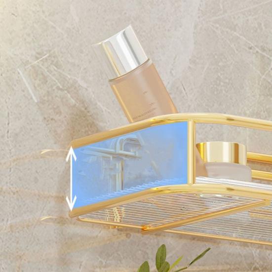 Storage Rack Durable Convenient Space-saving Bathroom Corner Organizer Shelf for Home Kitchen Toilet