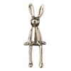 Sitting Rabbit Figurine Long Ears Bunny Resin Statue Sculpture Home Office Bookshelf Desktop Animal Decoration Ornament