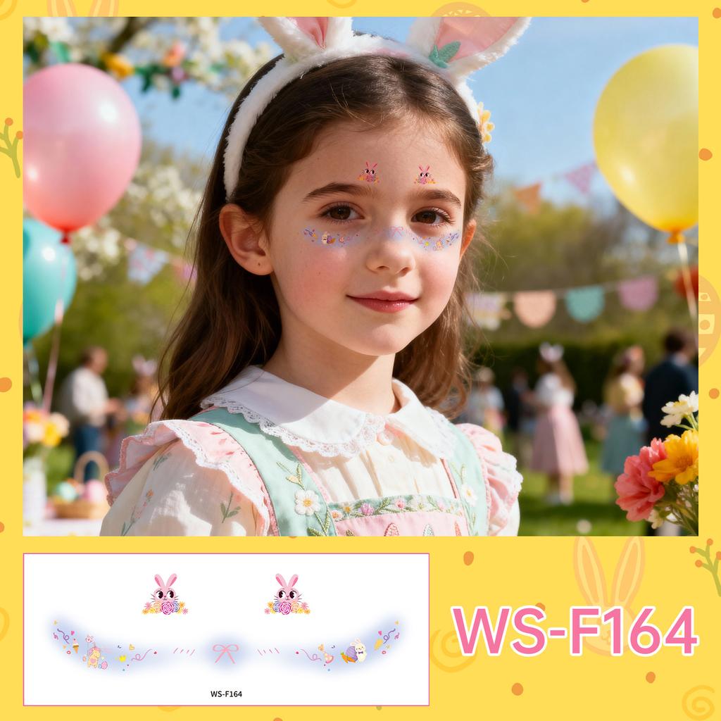 Новое поступление Пасхальные наклейки-тату для макияжа Яйцо Лицо Праздничная вечеринка Милый Кролик Дети Сделай сам