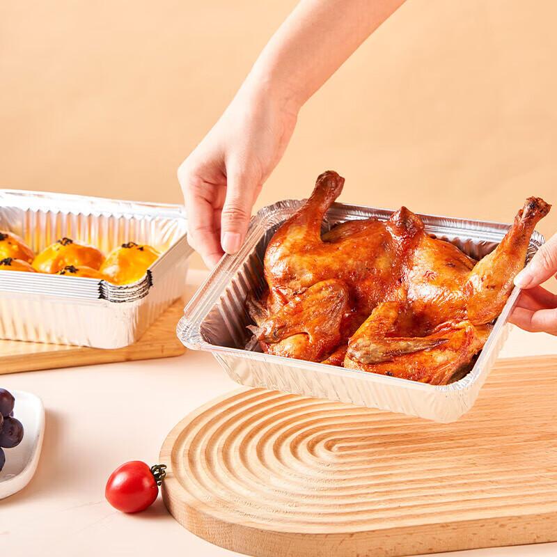 Suncojia Aluminum Foil Trays, Baking Pans, Barbecue Foil Dishes, Oven And Grill Pans, Set of 10