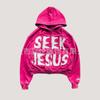 Womens Oversized Hooded Zip-Up Sweatshirt With 3D Digital Print Streetwear Long Sleeve