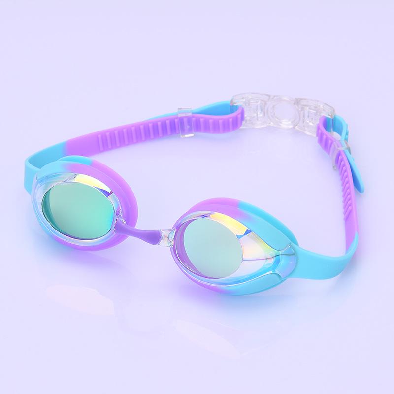 Силиконовые детские водонепроницаемые очки для плавания с высоким разрешением и защитой от запотевания