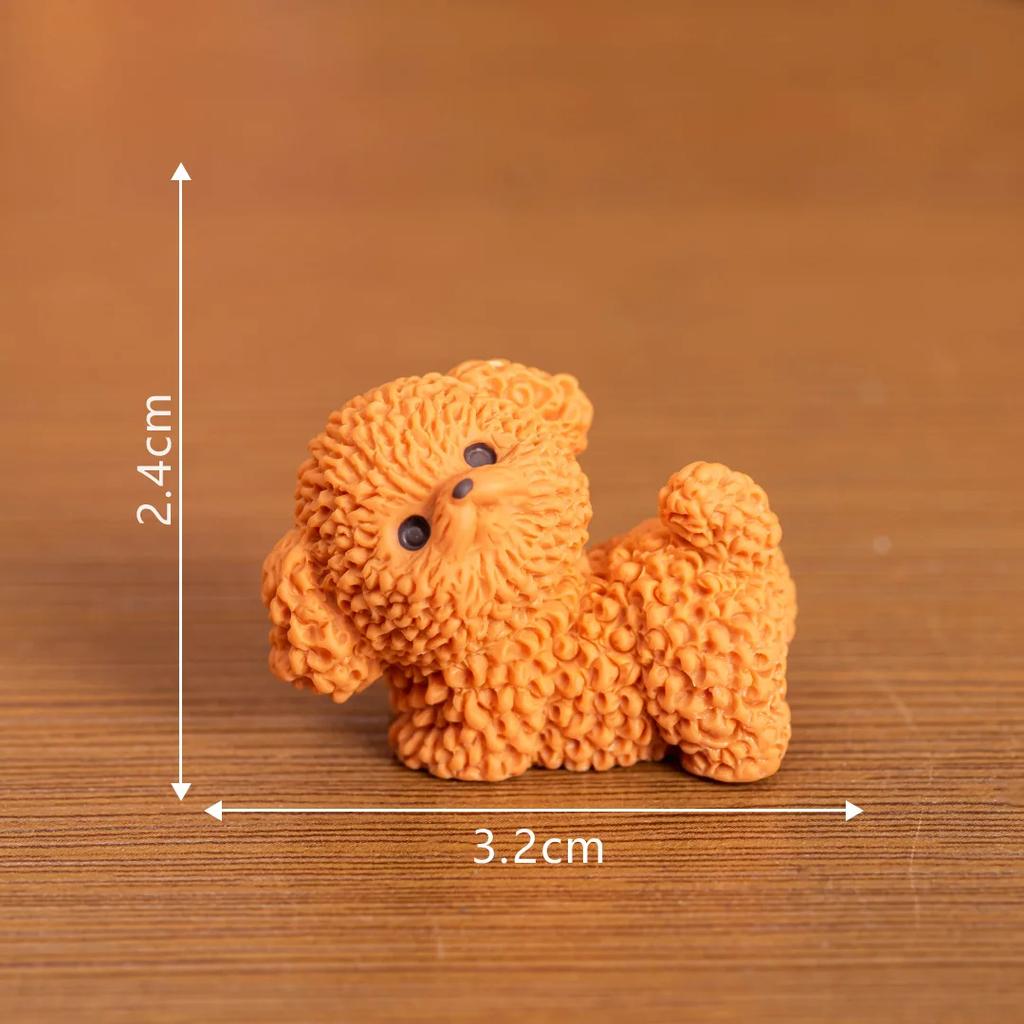 Figurines Miniatures Cute Puppy Dog Micro Landscape Ornaments for Home Decorations Room Decor DIY Desktop Car Accessories
