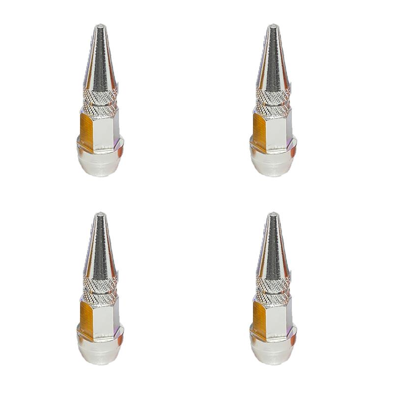 Bullet Valve Caps Car Motorcycle Wheel Tire Valve Caps Alloy Spike Shaped Aluminum Car Styling Auto Exterior Accessories 4Pcs