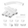 Mini Split Line Set Cover 76.2mm W 3110mm L, PVC Decorative Pipe Line Cover For Air Conditioner with 5 Straight Ducts & Full Components Easy to