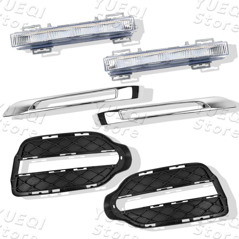 2049065401 2048857123 2048853474 Для Mercedes Benz GLK X204 W204 W166 Автомобиль Передний Дневной Ходовой Огонь Противотуманная Фара Накладка Нижняя Решетка Хромированная Отделка