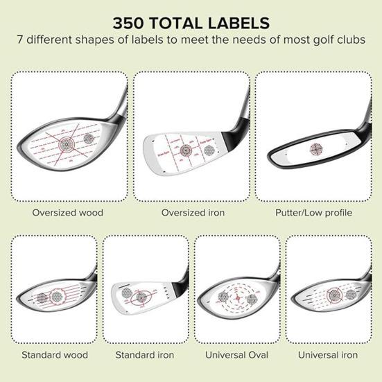 50 шт. этикеток для гольфа с защитной лентой для улучшения точности и дальности удара по мячу для гольфа. Наклейка для удара по мячу для клюшек Iron Wood Fairway.