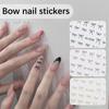 1 шт. 3D японские мини-банты для ногтей наклейки модные мультяшные распродажа черно-белые ленточные украшения для ногтей наклейки аксессуары для ногтей своими руками