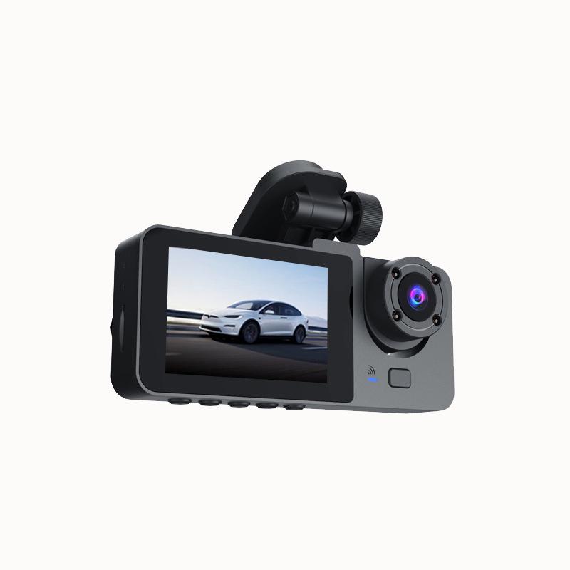 Видеорегистратор с тремя камерами: Запись спереди, внутри, сзади с мобильной связью и качеством HD
