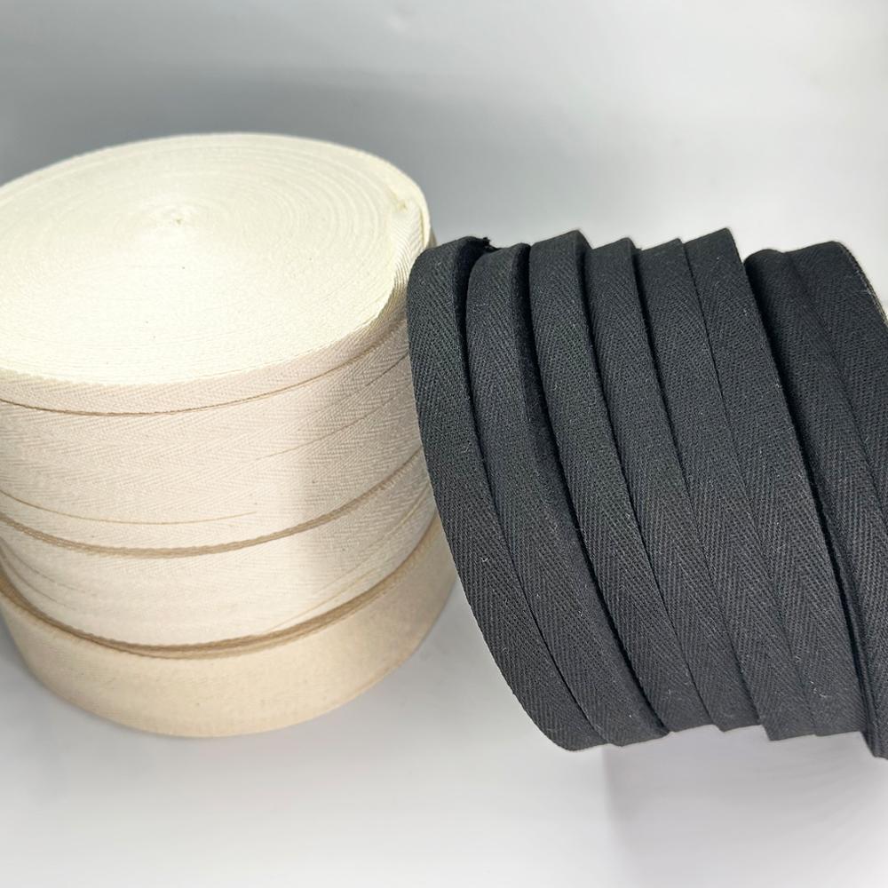 50meters 30mm 40mm 50mm Black White Beige Plain Cotton Binding Ribbon Webbing Tape 10mm 15mm 20mm 25mmTrimming