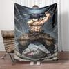 Cozy Throw Blanket Inosuke Hashibira Demon Slayer Dual Katana Boar Mask Anime Art for Fans Gift