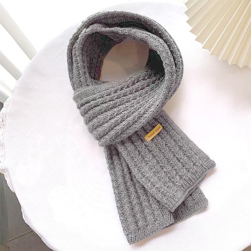 Red Scarf For Women 2024 New Winter Yarn Versatile Korean Version High-End Feeling Birthday Gift Couple Knitted Scarf