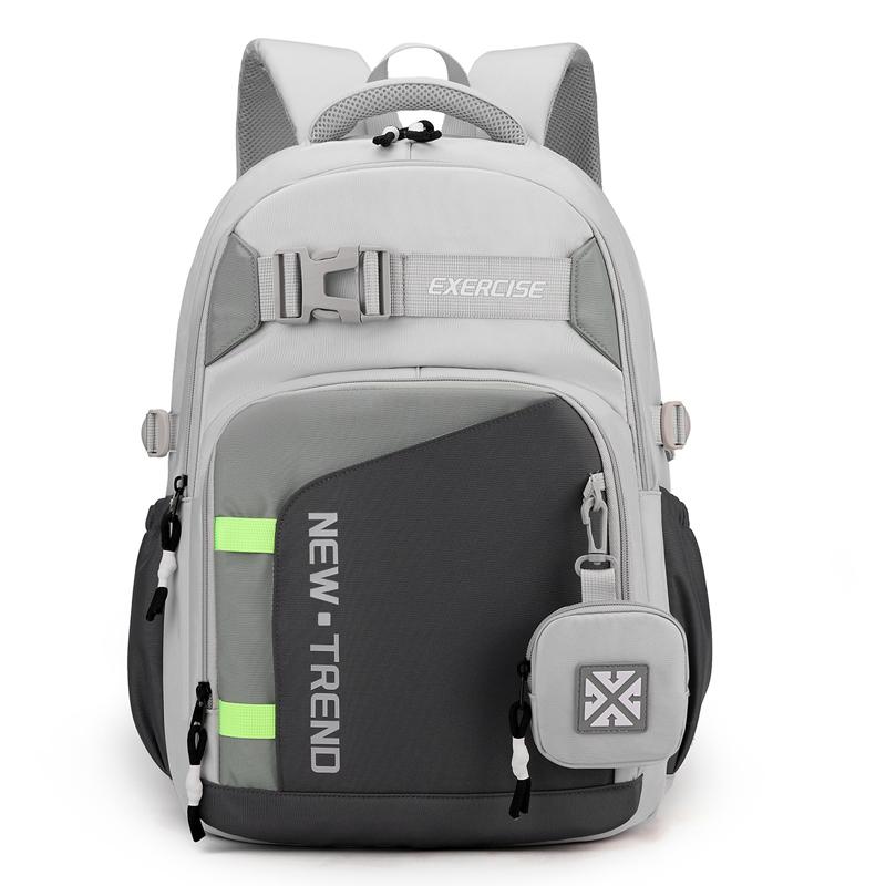 Школьный рюкзак для старшеклассника, цветной блок, большой вместимости, прочный рюкзак