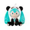 Cute Panda Hatsune Miku Stuffed Animal With Short Plush Fabric For Home Decor