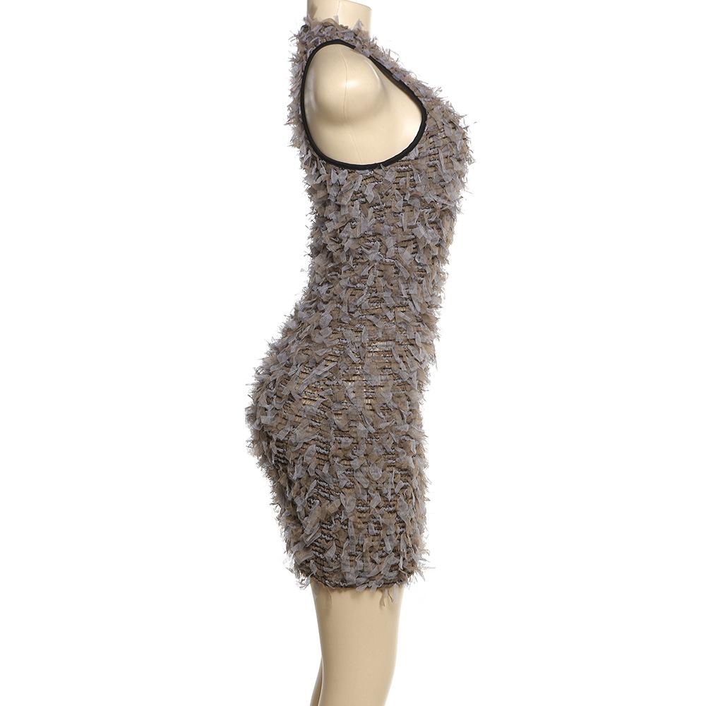 Новое женское облегающее платье без рукавов в полоску на молнии для вечеринки, вечернее клубное мини-платье