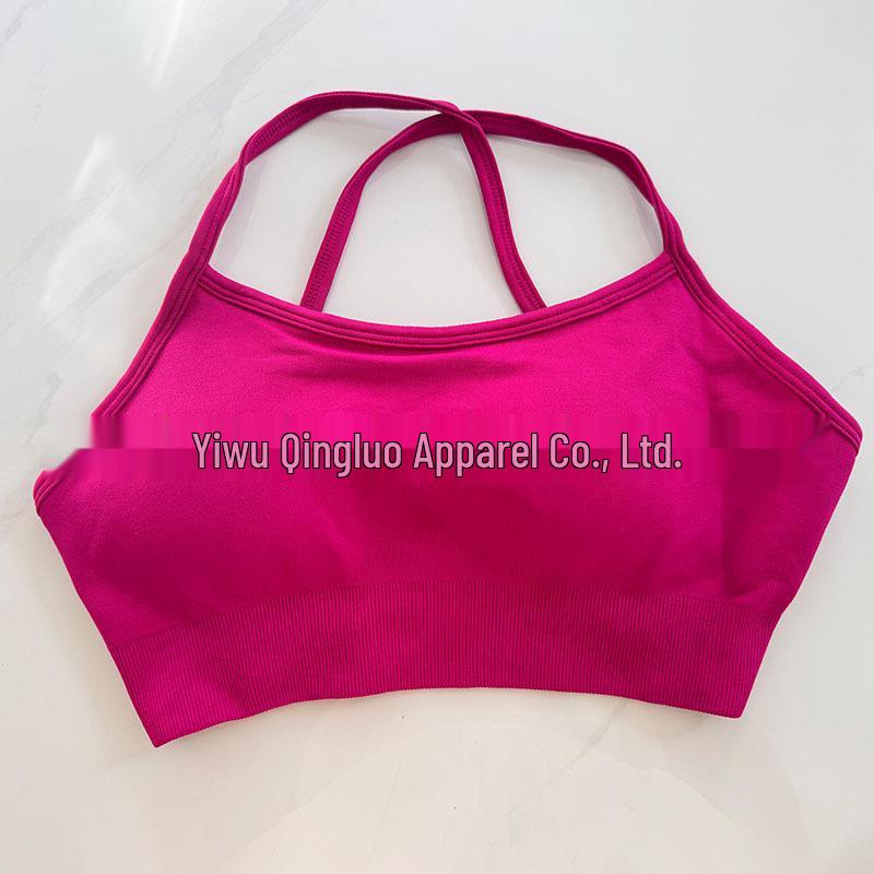 DFYNE Бесшовный нейлон-спандекс спортивный бюстгальтер с перекрещенной спинкой для женщин