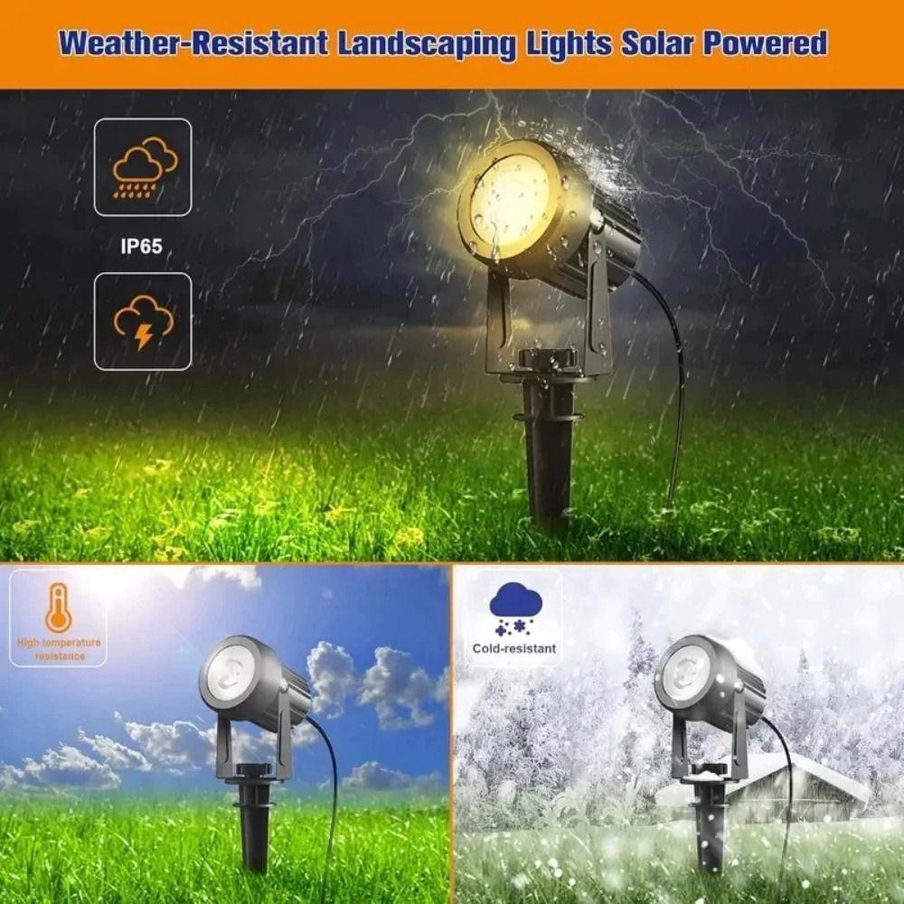 Solar Powered Solar Landscape Lights 4 In 1 Garden Lawn Lamp Decoration Solar Spotlights  Outdoor