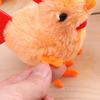 Заводная Плюшевая Игрушка-Цыпленок с Механизмом Интересное Реалистичное Движение Пластиковый Цыпленок Мягкая Игрушка Кукла для Детей