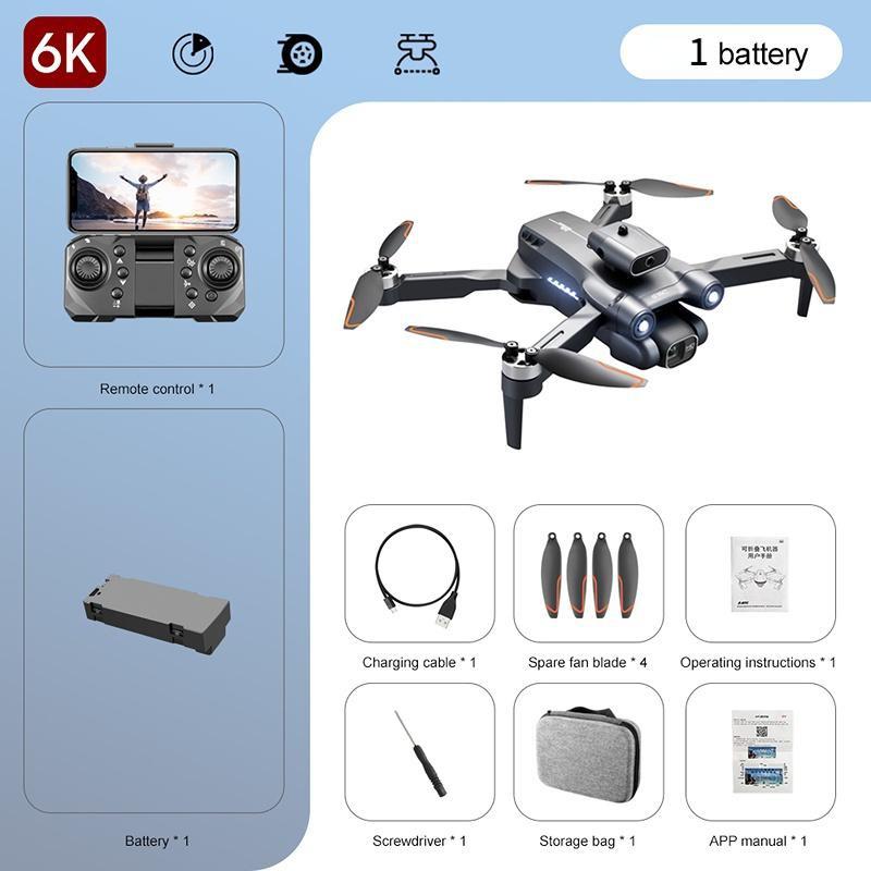 S1S Drone 4/6K HD Двойная камера WIFI FPV Бесщеточный радиоуправляемый дрон с оптическим потоком Складной квадрокоптер 3 км Четырехосный самолет с дистанционным управлением Дроны