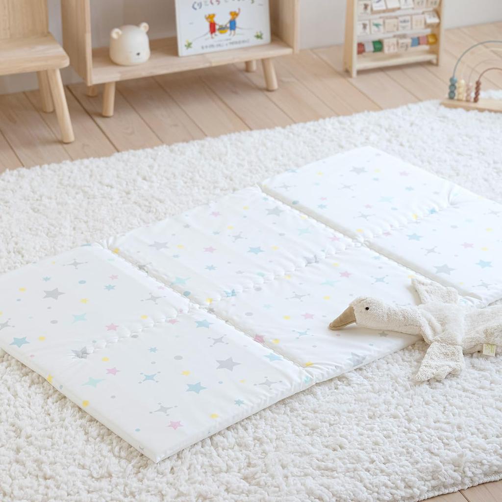 Nishikawa Nap Nap Nursery Made in Nap Mat 47727 Star Nap Futon, моющийся, футон, детский сад, школа, Япония, узор/белый [700]
