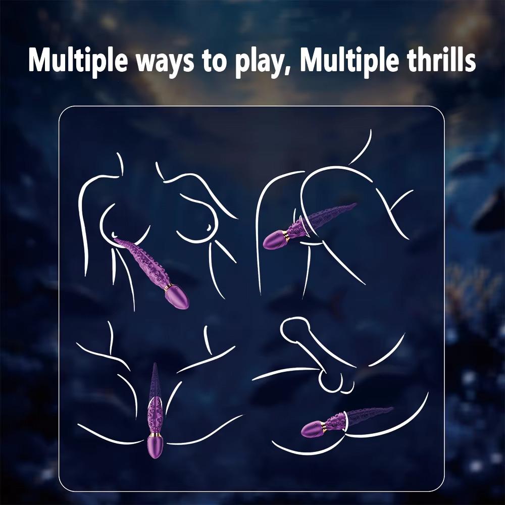 Вибрирующий дилдо-вибратор в форме осьминога, пробка для ануса, мягкий силиконовый массажер простаты, стимуляция точки G, секс-игрушки для взрослых женщин
