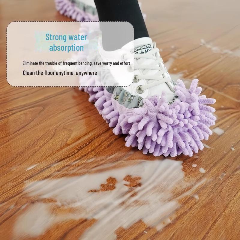 Чехлы для обуви из шенилла, которые можно мыть - Тапочки для ленивой уборки пола в помещении