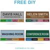 2-IN-1 Aluminum Name Plate For Desk/Doors/Cubicle Wall, With 4 Status Options, Combination Of Office Door Signs And Name Plate, Free To DIY The