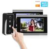 Проводной видеодомофон WIFI с 2-мя 7-дюймовыми мониторами и пультом дистанционного управления через приложение для TUYA